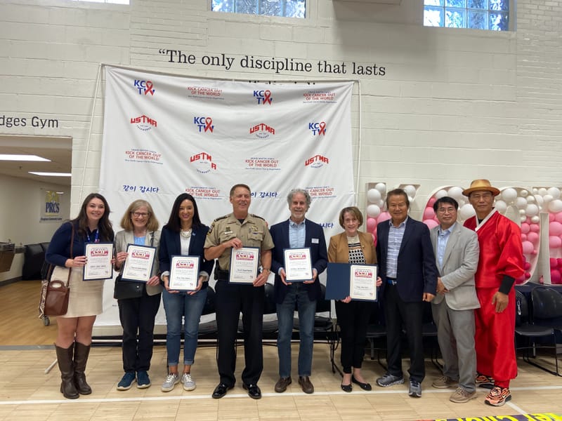 KCOTW charity event with Grandmaster Choi and USTMA students